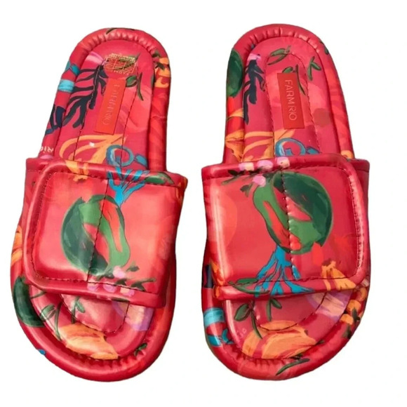 Farm Rio Vegan‎ Leather Tropical Slides 9 - Picture 5 of 6